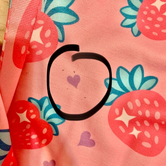 Sugar Thrillz Pink strawberry ruffle collard dress - Picture 7 of 8